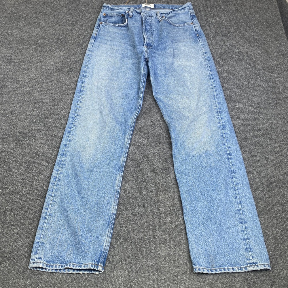 AGOLDE 90's Pinch Waist High Rise Straight Leg Jeans Light Blue A154C-1535 29